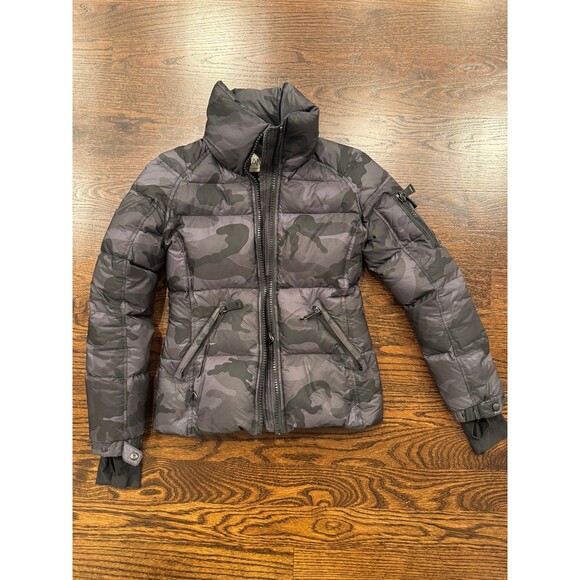 SAM. Freestyle Black Camo down puffer jacket size S - Picture 2 of 12